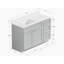 Meuble-lavabo simple 52 po avec plateau en quartz Disar-122120507-122120509