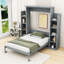 Lit escamotable en bois avec tablettes et lumières DEL Rashem-486928047-486928046