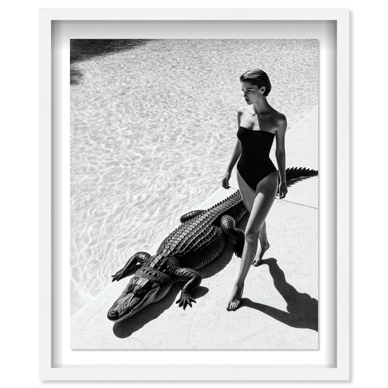 Reptilian Elegance II Shadowbox Animals Print by Oliver Gal, Black Frame, 16 x 20, Natural Oak Shadowbox, 46.5"H x 37.5"W