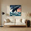 Art mural bleu en métal Coastal-2070964688