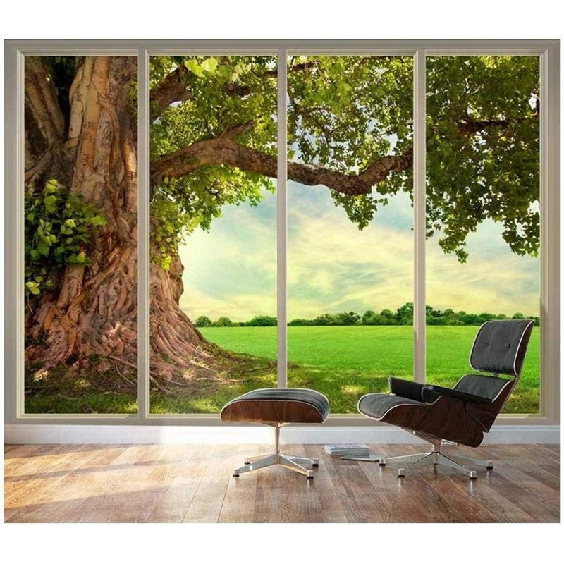 View Through Sliding Doors Peel & Stick Clear Border, 100" L x 144" W