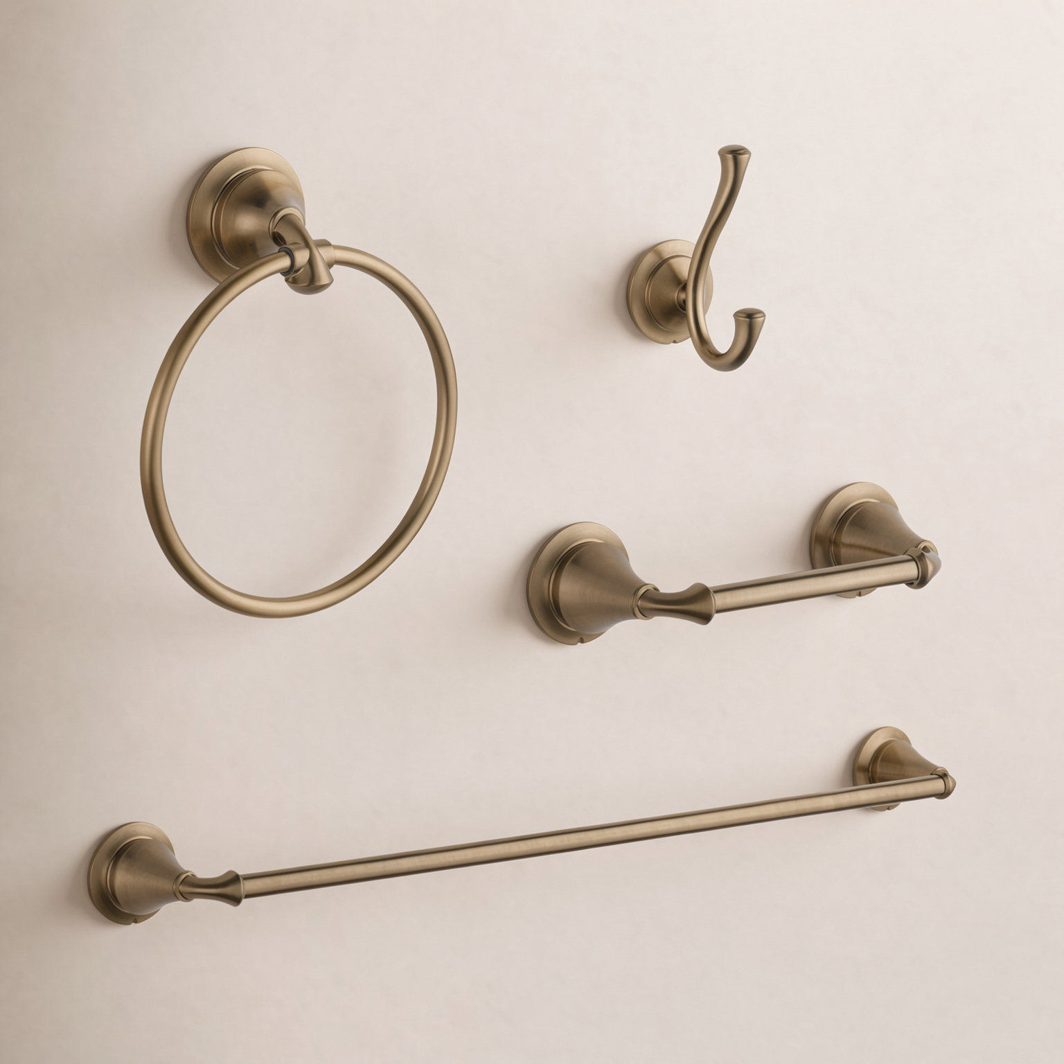 Linden™ 4-Piece Bathroom Hardware Set, Champagne Bronze