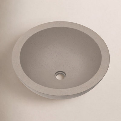 NativeStone Morro Round Concrete Vessel Sink