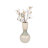 Modern Two-Tone Metal Table Vase for Home Decor - Elegant Tall Flower Vase Accent for Tabletops, and Entryway - White & Blue-1204117349