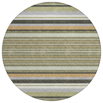 Machine Washable Indoor/Outdoor Chantille ACN2330 Stripes Rug