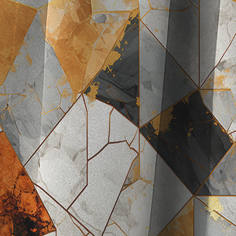 Gold Industrial Chic Marble Escape - Abstract Marble Marble Blackout Curtain - 1 Panels, 52" W x 63" L