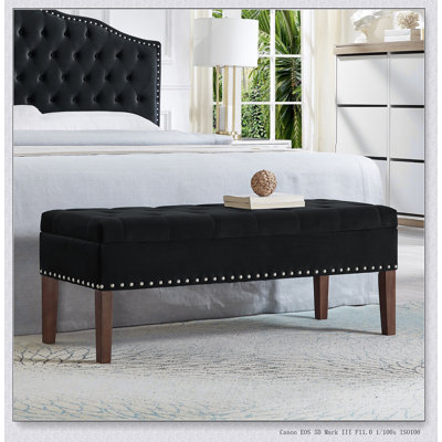 Banc capitonné avec rangement Design simple, confortable et durable, banc multifonctionnel