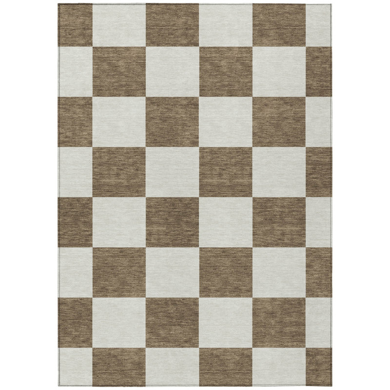 Machine Washable Indoor/Outdoor Micelotta ACN2345 Geometric Rug, Rectangle 5' x 7'6"