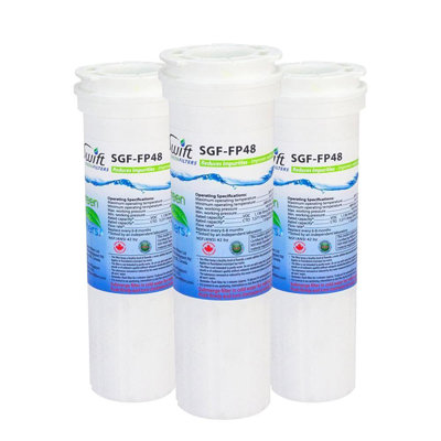 Swift Green Filters SGF-FP48 Compatible Refrigerator Water Filter for 836848, WF296, EFF6017, 67003662, Made in USA-3 Pack