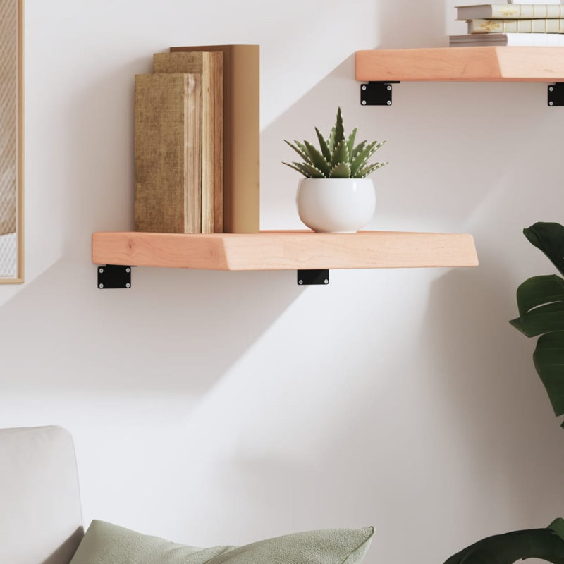 Flagstaff Oak Solid Wood Floating Shelf, 6cm H x 40cm W x 40cm D