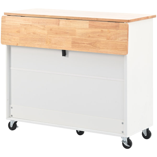 Ebern Designs Alaiah Solid Wood Kitchen Island | Wayfair