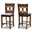 Upholstered Counter Stool with Solid Wood Frame