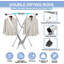 Séchoir à linge - séchoir à linge blanc pliable et réglable 1 pièce, taille compacte, acier inoxydable de qualité supérieure, style portatif moderne pour une utilisation intérieure et extérieure