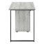 Bureau d'ordinateur, bureau personnel, ordinateur portable, installation à gauche, à droite, tiroirs de rangement, L 48 po, bureau, métal stratifié gris, contemporain, moderne-1861309593