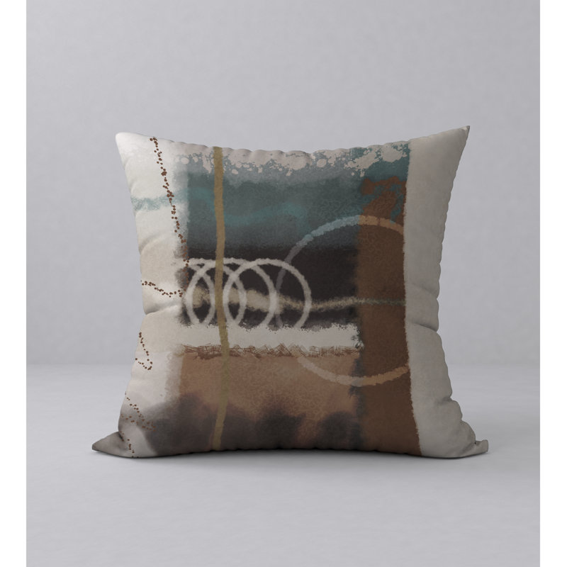 Abstract Reversible Throw Pillow, 24" x 24"