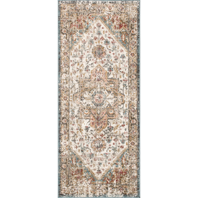 Gulbranson Traditional Medallion Power Loom Performance Beige Rug