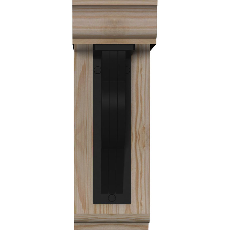 Austin 4" Triple Brace Ironcrest Bracket, 16"H x 13 1/2"D, 3 1/2"W x 4"T Douglas Fir (Smooth)