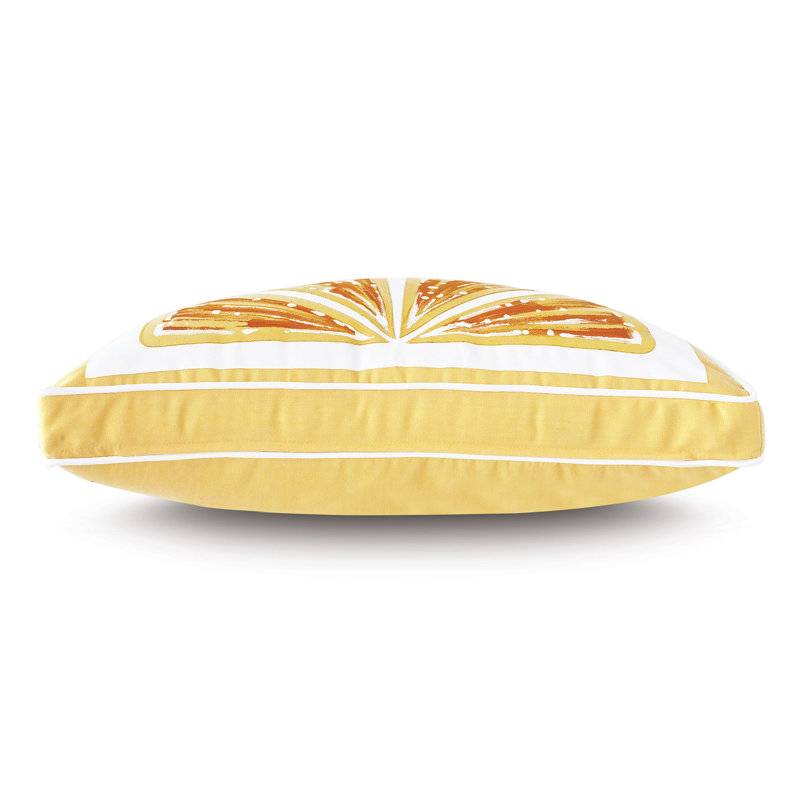 Palencia Novelty Indoor/Outdoor Pillow Cover & Insert, Sail Yellow/Wicking Cloud