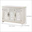 Armoire de rangement autoportante autoportante avec portes sculptées en miroir en acrylique, tablette réglable et comptoir spacieux pour une utilisation polyvalente à la maison-1483526226