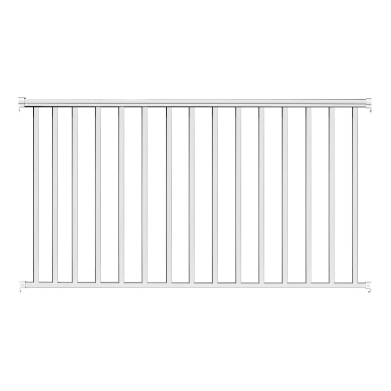 Ensemble de rampe en aluminium blanc l 8 pi x H 42 po ModVue, H 3,5 pi x l 8 pi x P 3 po, Blanc