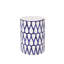 Tabouret de bar 12,5 "x 17,75" en céramique émaillée - Table d'appoint intérieure / extérieure - Tabouret de jardin d'appoint