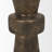 Odilia Small Textured Antiqued Gold Metal Geometric Pillar Candle Holder-117999411-118459694