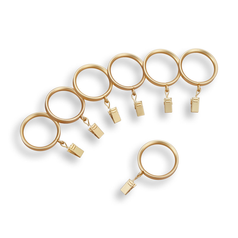 Adjustable Satin Gold Steel Curtain Rod with Modern Ball Finials