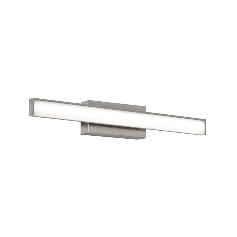 Éclairage de salle de bain à DEL à intensité variable Ules, Nickel satiné