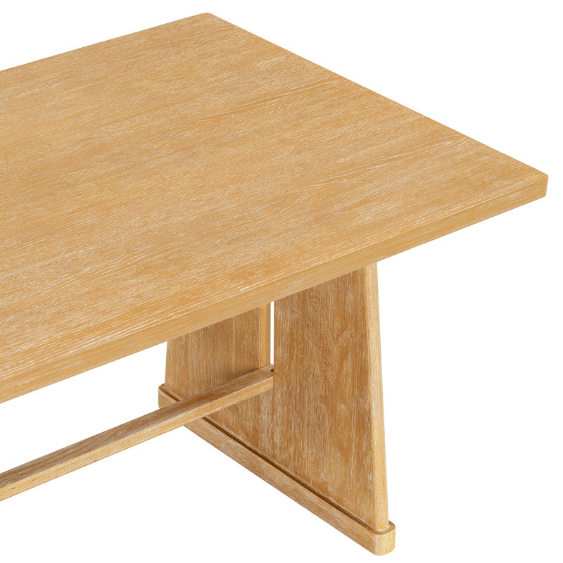 Ensemble de table de salle à manger de style rustique 6 pièces avec motif brossé, table de salle à manger rectangulaire avec pieds trapézoïdaux, 4 chaises rembourrées en lin et 1 banc rembourré pour la salle à manger et la cuisine