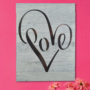 Décoration murale en bois love