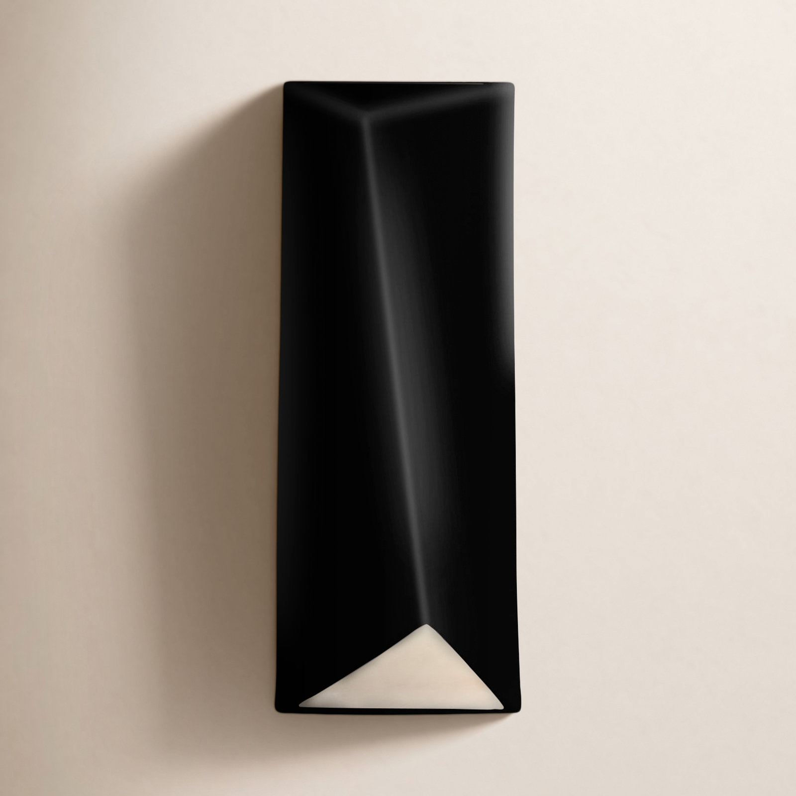 Torrie Ceramic Outdoor Light, Gloss Black