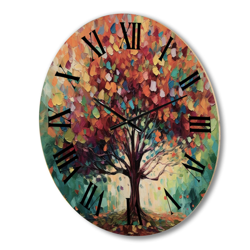 Horloge murale Coral Oak Tree at The Farm I - Landscape Trees, Moyenne