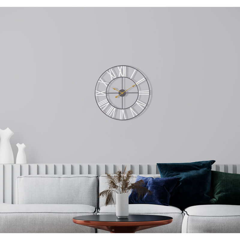 Horloge murale 12 po , Petit, Blanc