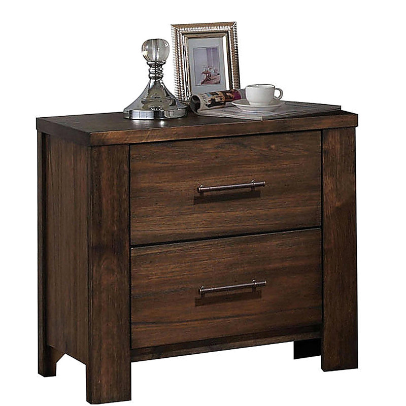 Table de chevet 2 tiroirs Oak