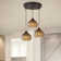 Trosclair 3 - Light Dimmable Brown Cluster Pendant