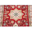 Tapis rouge en laine noué à la main de conception unique 3 pi x 5 pi 3 po New Age