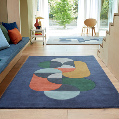 Brinlie Geometric Wool Hand Tufted Area Rug
