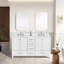  Meuble-lavabo de salle de bain, armoire de rangement pour cadre de salle de bain, comptoir de meuble-lavabo autoportant avec double cuve-1424377916
