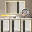 Miroir de meuble-lavabo à cadre 48 po x 32 po à DEL, cadre en aluminium avec lumières biseautées à angle biseauté à 45 °, 3 couleurs, antibuée, convenant à une décoration moderne