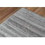 Tapis rayé gris touffeté à la main-642664583