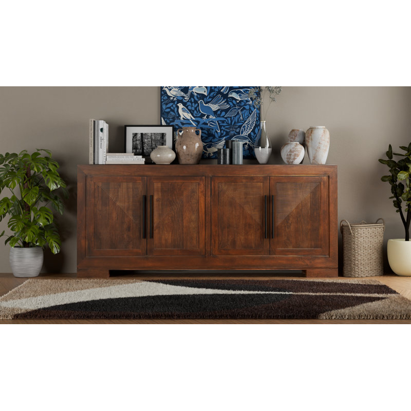 Josiane 102'' Solid Wood Sideboard, Walnut