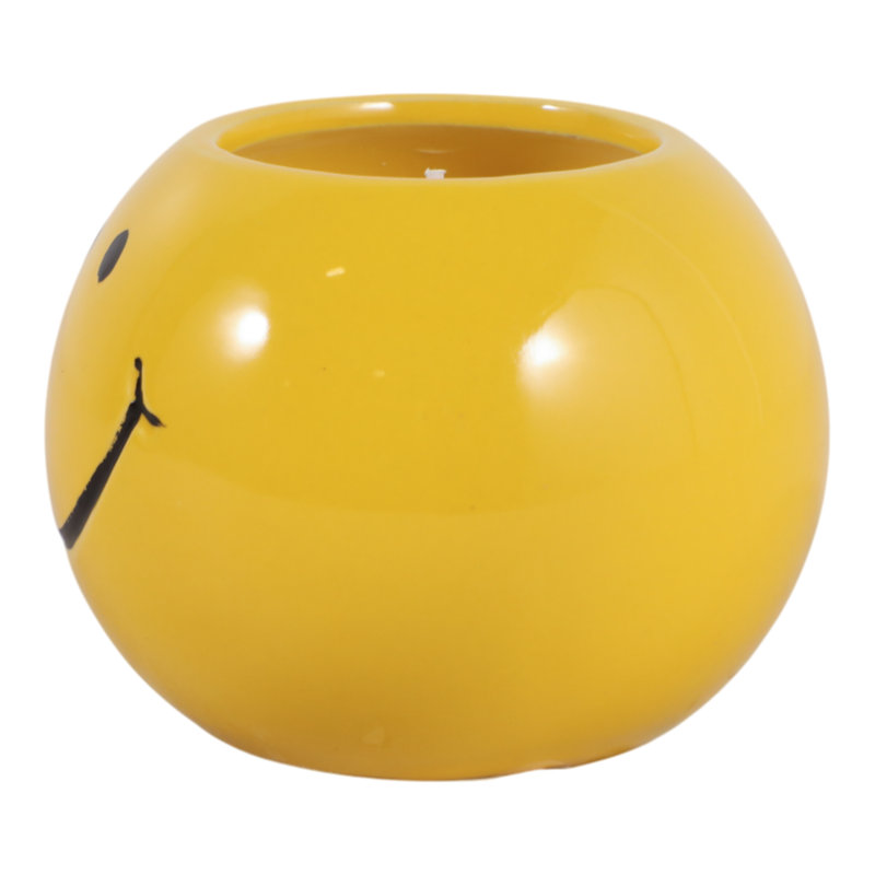 Bougie décorative en céramique pour bougie décorative Smiley