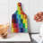 Ambesonne Retro Tempered Glass Cutting Board Rainbow Retro Patchwork Multicolor