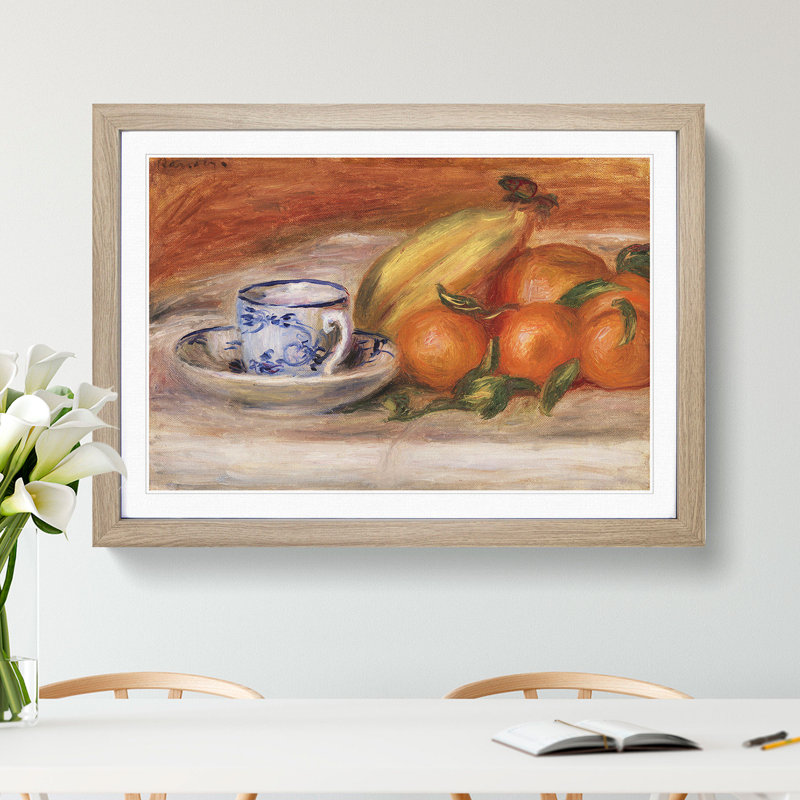 Still Life with Fruits Vol.2 by Pierre-Auguste Renoir - Picture Frame Painting, Oak, 48cm H x 65cm W x 2cm D