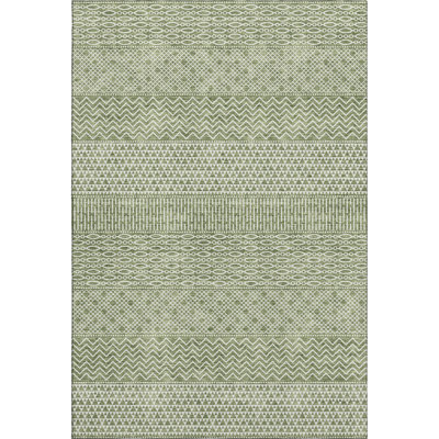 Premium Machine Washable Prisco Green Rug