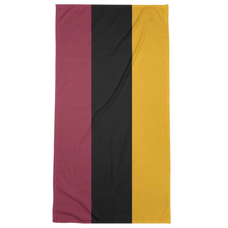 Beach Towel, Red/Yellow/Black