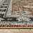 Edgette Bordered Oriental Rust/ Grey Area Rug-548149602