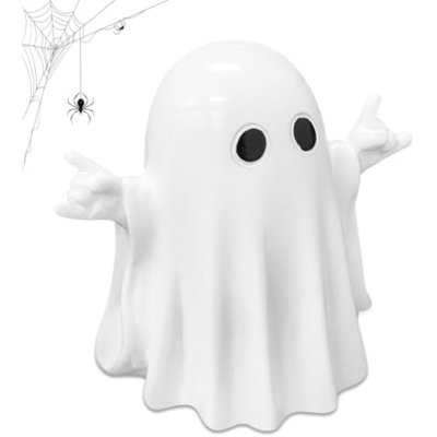 Halloween Ghost Figurine Ghost Decor, Rock Funny Ghost Statue, Cute Ghost Figurine,Resin Ghost Statue Halloween Decoration For Gift Props Tabletop Home Decor New Year's Gifts（Rock）