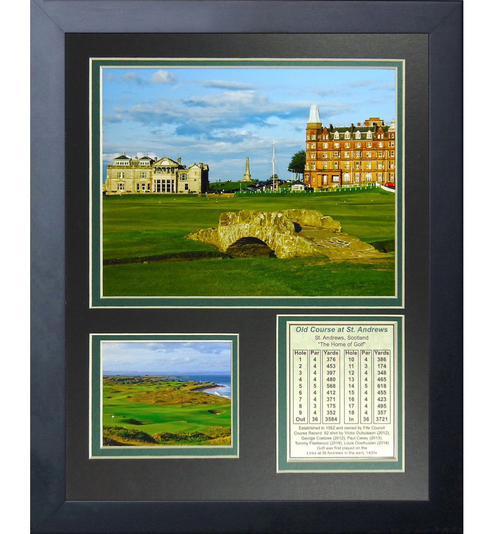 The Old Course at St. Andrews Golf Course Framed Memorabilia Legends Never Die
