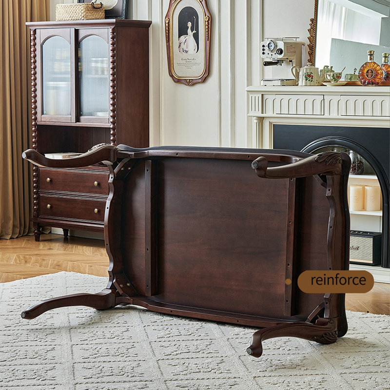 Elegant retro solid wood dining table